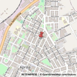 Mappa Via dei Lauri, 172, 04011 Aprilia, Latina (Lazio)
