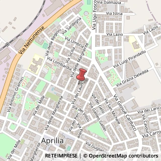 Mappa Via dei Lauri, 125, 04011 Aprilia, Latina (Lazio)