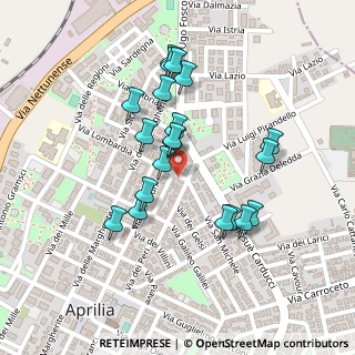 Mappa Via Giacomo Puccini, 04011 Aprilia LT, Italia (0.22)
