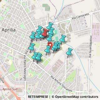Mappa Via Ugo La Malfa, 04011 Aprilia LT, Italia (0.3155)