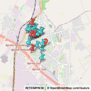Mappa Via Bellini, 04011 Aprilia LT, Italia (0.7495)