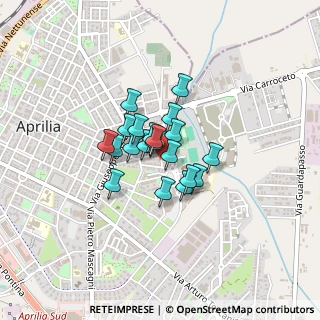 Mappa Via Gaetano Donizetti, 04011 Aprilia LT, Italia (0.2595)