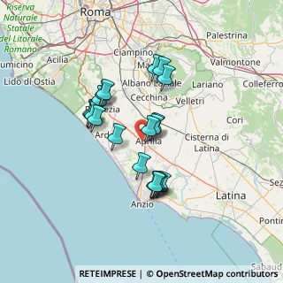 Mappa Centro Comm. Aprilia 2 S.R. 148 Pontina Km 44 Uscita Riserva Nuova, 04011 Aprilia LT, Italia (12.0755)