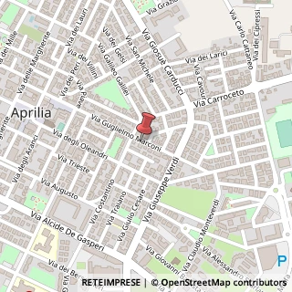 Mappa Via Guglielmo Marconi, 80, 04011 Aprilia, Latina (Lazio)