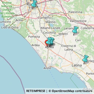 Mappa SS 148 pontina Via Riserva Nuova snc km 44, 04011 Aprilia LT, Italia (51.3925)
