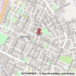 Mappa Via Guglielmo Marconi,  5, 04011 Aprilia, Latina (Lazio)