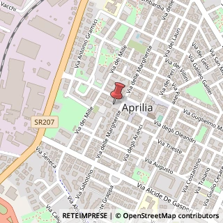 Mappa Via delle Margherite, 65, 04011 Aprilia, Latina (Lazio)