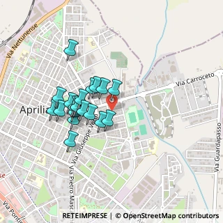 Mappa Via Raffaello Sanzio, 04011 Aprilia LT, Italia (0.3945)