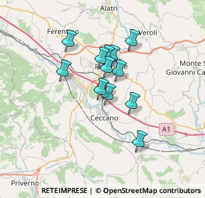 Mappa Via Cosa, 03023 Ceccano FR, Italia (5.3775)