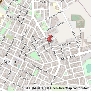 Mappa Via Giosuè Carducci, 25, 04011 Aprilia, Latina (Lazio)