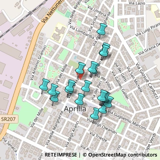 Mappa Via delle Magnolie, 04011 Aprilia LT, Italia (0.212)