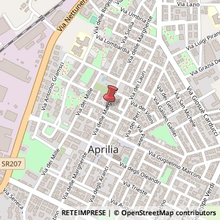 Mappa Via margherite 73, 04011 Aprilia, Latina (Lazio)