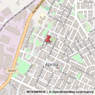 Mappa Via Piave, 81, 04011 Aprilia, Latina (Lazio)