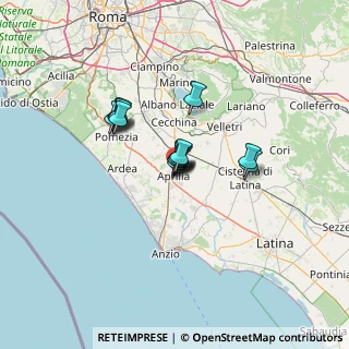 Mappa Via Degli Olmi, 04011 Aprilia LT, Italia (8.73286)