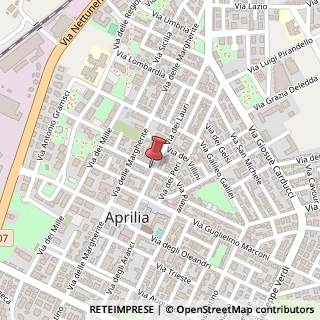 Mappa Via dei Lauri, 43, 04011 Aprilia, Latina (Lazio)