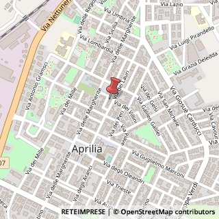Mappa Via dei Lauri, 106, 04011 Aprilia, Latina (Lazio)
