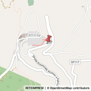 Mappa Corso Baccio, 89, 03010 Patrica, Frosinone (Lazio)
