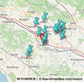 Mappa Via Colle S. Paolo, 03023 Ceccano FR, Italia (11.07125)