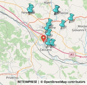 Mappa Via Colle S. Paolo, 03023 Ceccano FR, Italia (7.62818)