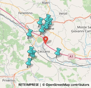 Mappa Autostrada del Sole, 03023 Ceccano FR, Italia (6.57091)