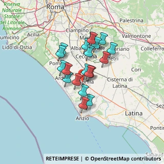 Mappa Via Gibuti, 04011 Aprilia LT, Italia (10.502)