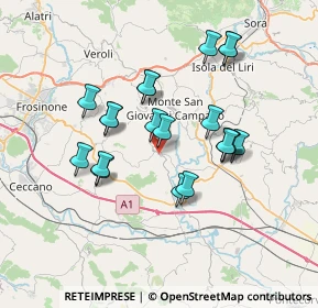 Mappa 03020 Strangolagalli FR, Italia (6.7055)