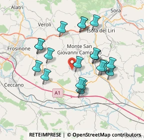 Mappa 03020 Strangolagalli FR, Italia (7.03053)