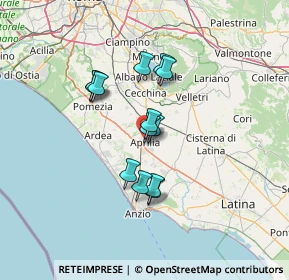 Mappa Via Volturno, 04011 Aprilia LT, Italia (10.97923)