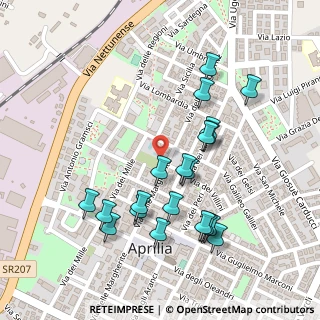 Mappa Via delle Margherite, 04011 Aprilia LT, Italia (0.26)