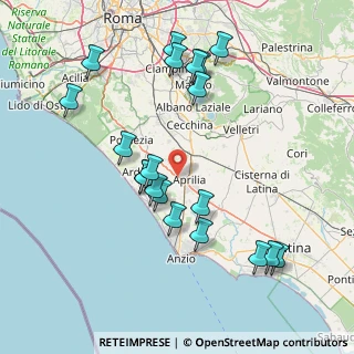 Mappa Via Mincio, 04011 Aprilia LT, Italia (17.446)