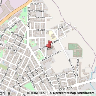 Mappa Via Grazia Deledda, 50, 04011 Aprilia, Latina (Lazio)