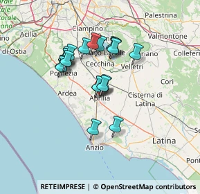 Mappa Via dei Lauri, 04010 Aprilia LT, Italia (11.653)