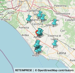 Mappa Via dei Lauri, 04010 Aprilia LT, Italia (11.02462)