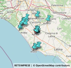 Mappa Via dei Lauri, 04010 Aprilia LT, Italia (10.671)