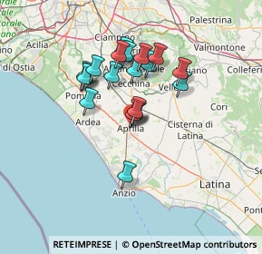 Mappa Via dei Lauri, 04010 Aprilia LT, Italia (11.96316)