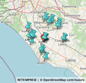 Mappa Via dei Lauri, 04010 Aprilia LT, Italia (10.27368)