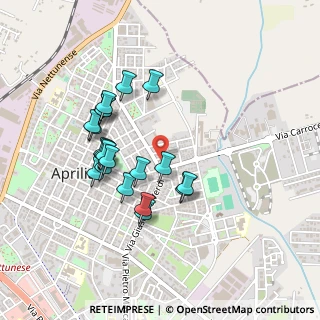 Mappa Via Camillo Benso Conte di Cavour, 04011 Aprilia LT, Italia (0.4375)