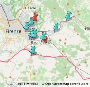 Mappa Via Gianfranco Mattei, 50012 Bagno A Ripoli FI, Italia (3.11667)