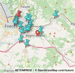 Mappa Via Gianfranco Mattei, 50012 Bagno A Ripoli FI, Italia (3.89353)