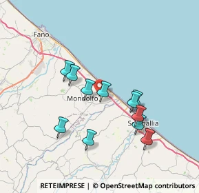 Mappa Via Val Cesano, 61037 Mondolfo PU, Italia (6.55909)