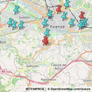 Mappa Via Benedetto Castelli, 50124 Firenze FI, Italia (3.0275)