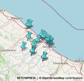 Mappa Via della Luna, 61037 Marotta PU, Italia (9.76375)