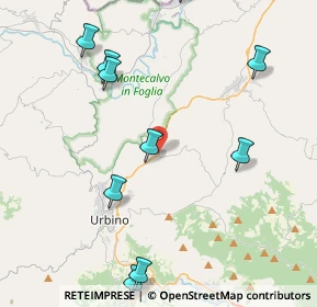 Mappa Via Pasquale Mazzacchera, 61029 Urbino PU, Italia (7.145)