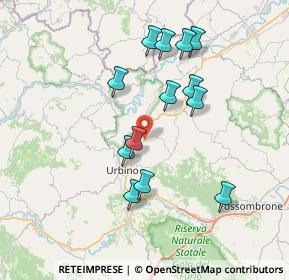 Mappa Via Pasquale Mazzacchera, 61029 Urbino PU, Italia (7.08308)