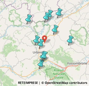 Mappa Via Pasquale Mazzacchera, 61029 Urbino PU, Italia (7.01909)