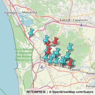 Mappa Via Francesco Flamini, 56017 San Giuliano Terme PI, Italia (6.67263)