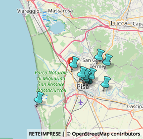 Mappa VI O. Rinuccini, 56017 San Giuliano Terme PI, Italia (5.52727)