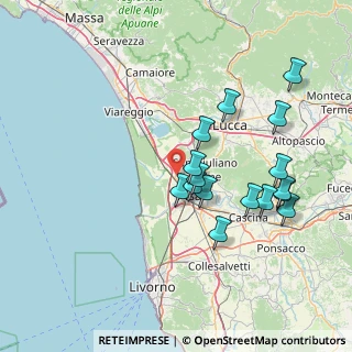 Mappa VI O. Rinuccini, 56017 San Giuliano Terme PI, Italia (14.88938)