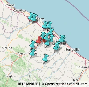 Mappa Via Cerbara, 61038 Piagge PU, Italia (9.605)