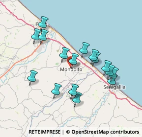 Mappa Via Guglielmo Marconi, 61037 Mondolfo PU, Italia (7.12059)